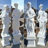 Statue quattro stagioni in marmo con basamento - Altezza con piedistallo 160