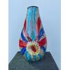 Vaso in vetro sommerso com inclusioni lattimo ,murrine e avventurina.Manifattura Barbini,Murano.
