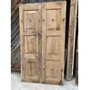pte129 - portoncino in noce a due battenti, epoca '700, da restaurare, misura cm l 102 x h 182