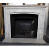 chm675 - fireplace in white Carrara marble, 19th century, cm l 141 xh 111 xp 40     