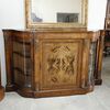 Credenza in noce a tre ante intarsiata