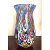 Vaso in vetro sommerso con murrine.Fratelli Toso Murano