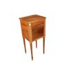 Mobiletto comodino francese stile Luigi XVI del 1800 in legno di noce con serrandina