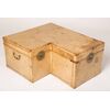 Chinese leather trunk: ideal as a corner table - M/1764