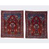 Pair of antique KASHAN bedside rugs - n.145-146