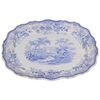English white/blue wall or centerpiece dish - O/3292