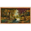 Rare small Persian KASHAN carpet with "panorama" subject - SN