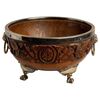 Antique Scottish wooden and silver plate bowl O/7478