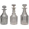 Set of three antique English decanter bottles - O/3232 etc.