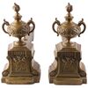 Pair of elegant bronze andiron in the shape of amphoras - M/943