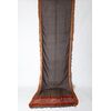 Antique Indian Sari, brown color, brick red and gold border - B/1524