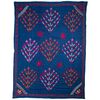Antique SUSANI embroidered fabric with blue background - B/2371