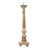 Louis XVI candlestick in lacquered and gilded wood - O/202 -