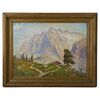 Painting with mountain landscape - O/5151 -