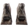 Pair of antique "sphinx" fire dogs - O/4389 -
