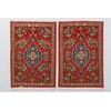 Pair of Persian GHUM bedside rugs - Shah Pahlavi period - no. 708-709.