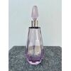 Faceted crystal bottle with silver neck.France     