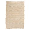 White Moroccan carpet-shawl with sequins - n. 1013 -