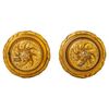Pair of antique bronze tiebacks - O/6839 -