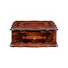 Carved and veneered wooden box. Italy, early 20th century.