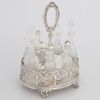 Queen Victoria sterling silver condiment stand, Walker Knowles & Co., Sheffield, 1858
