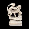 Alabaster sculpture - Hercules and the Cretan Bull. Rome, 17th century.