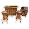 PANC168 - Bamboo bar attributed to Bonacina, 1950s-1970s, counter cm L 150 x H 105