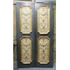 ptl548 - painted door with four panels, 18th century, cm l 117 xh 212     