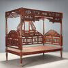 Exotic Wood Four-Poster Bed, India, Early 20th Century