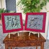 Pair of neoclassical bronze high reliefs, 1780, putti playing