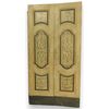 PTL434 - Lacquered door with painted panels, 18th century, dimensions cm W 118 x H 224