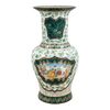 Painted porcelain centerpiece vase. Canton, China, early 20th century.