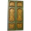 PTL297 - No. 2 doors with painted panels, 18th century, dimensions cm W 125 x H 237
