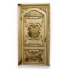 PTL452 - Lacquered and painted door with frame, late 18th century, opening dimensions cm W 110 x H 255