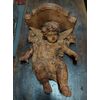 dars434 - mensola con putto in terracotta, epoca '800, cm l 50 x h 60 x p. 30 