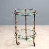 Bronze and Glass Dumbwaiter Service Cart