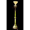 Knurled glass floor lamp with bronze details. France