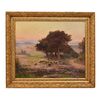 ANTIQUE PAINTINGS WITH LANDSCAPES WITH FLOCK, ÉDOUARD PAIL, OIL ON CANVAS, LATE 19TH CENTURY. (QP693)