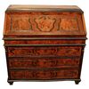 Three-drawer drop-front desk