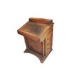 19th century English walnut wood Davenport with leather top