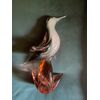 Bird with submerged heavy glass base.Flavio Poli for Seguso Vetri d&#39;Arte.     