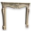CHM895 - Fireplace in white Carrara marble, 19th century, dimensions cm W 124 x H 110 x D 35