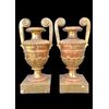 Pair of carved and gilded wooden palm holders. Genoa.