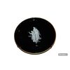 Black French Porcelain Wall Plate with Neoclassical Scene