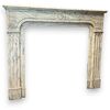 CHM894 - White veined marble fireplace, 19th century, dimensions cm W 125 x D 36 x H 106