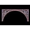 Carved wooden overdoor frieze with a scroll leaf motif.