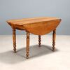 Mid-19th century French table with walnut drop leaves