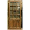  pte132 - porta in legno con vetri, epoca '7/'800, cm l 90 x h 212 