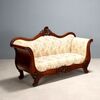 Louis Philippe Walnut Sofa, Italy, Mid-19th Century
