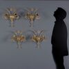 Set of Four Murano Glass Sconces, Italy, Second Half of the 20th Century